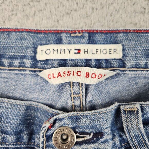 Tommy Hilfiger Jeans Women's 10 Classic Boot Relaxed Fit Y2K Trouser Blue Denim - Picture 8 of 10